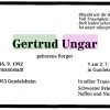 Borger Gertrud 1902-1992 Todesanzeige